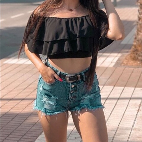 Distressed Denim Shorts - Picture 7 of 8